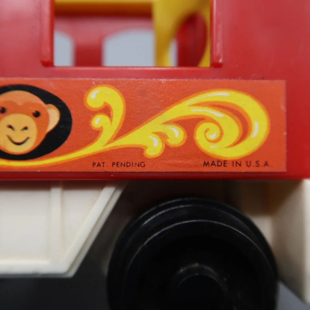 Vintage Fisher Price Little People Circus Train #991 with Bull